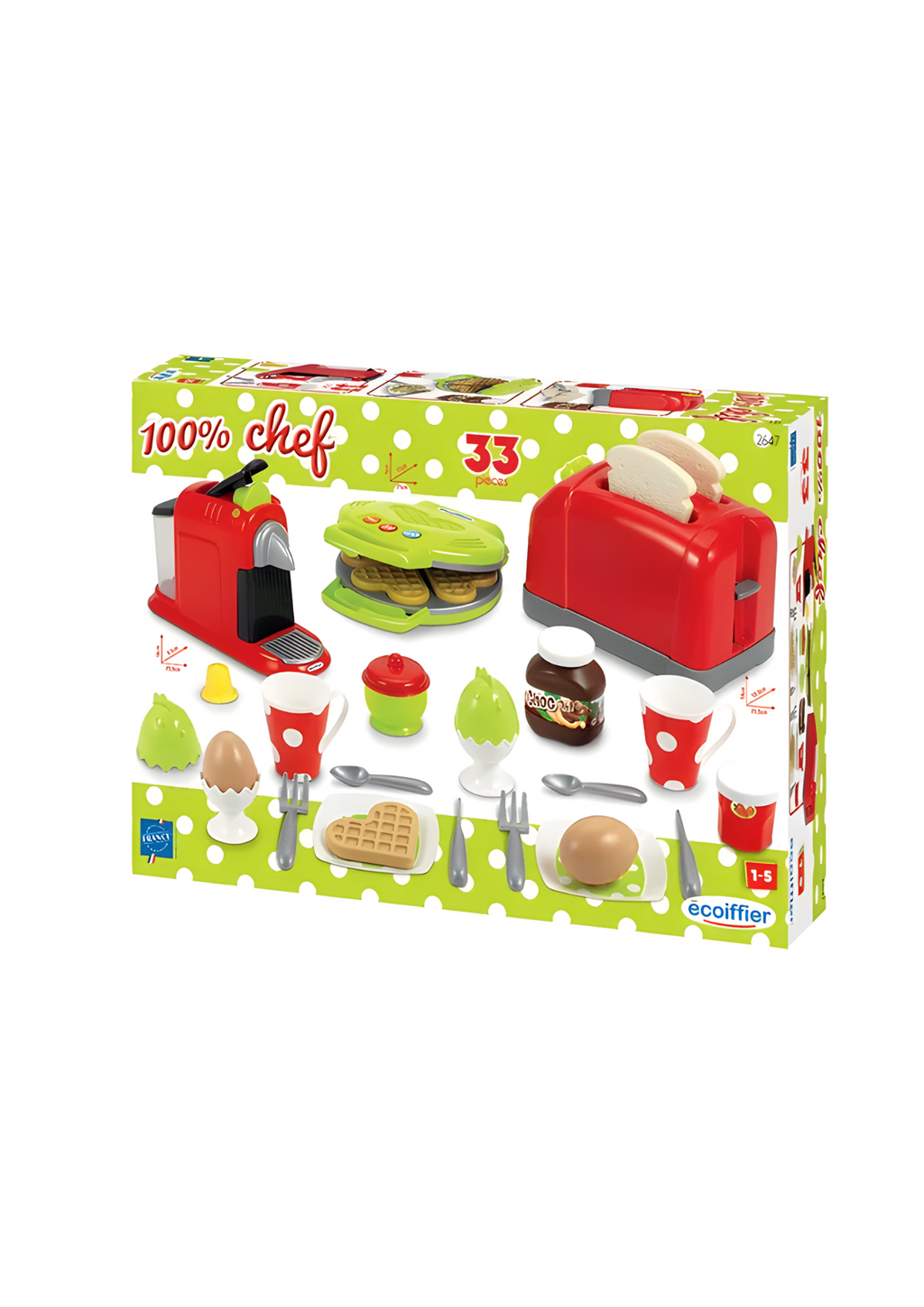 Coffret Cuisine Petit Déjeuner Toaster – 33 pcs Ecoiffier