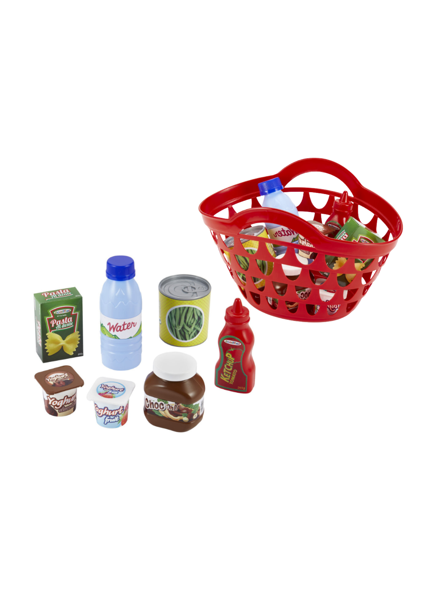 Panier de Provisions Rouge/Vert – Ecoiffier