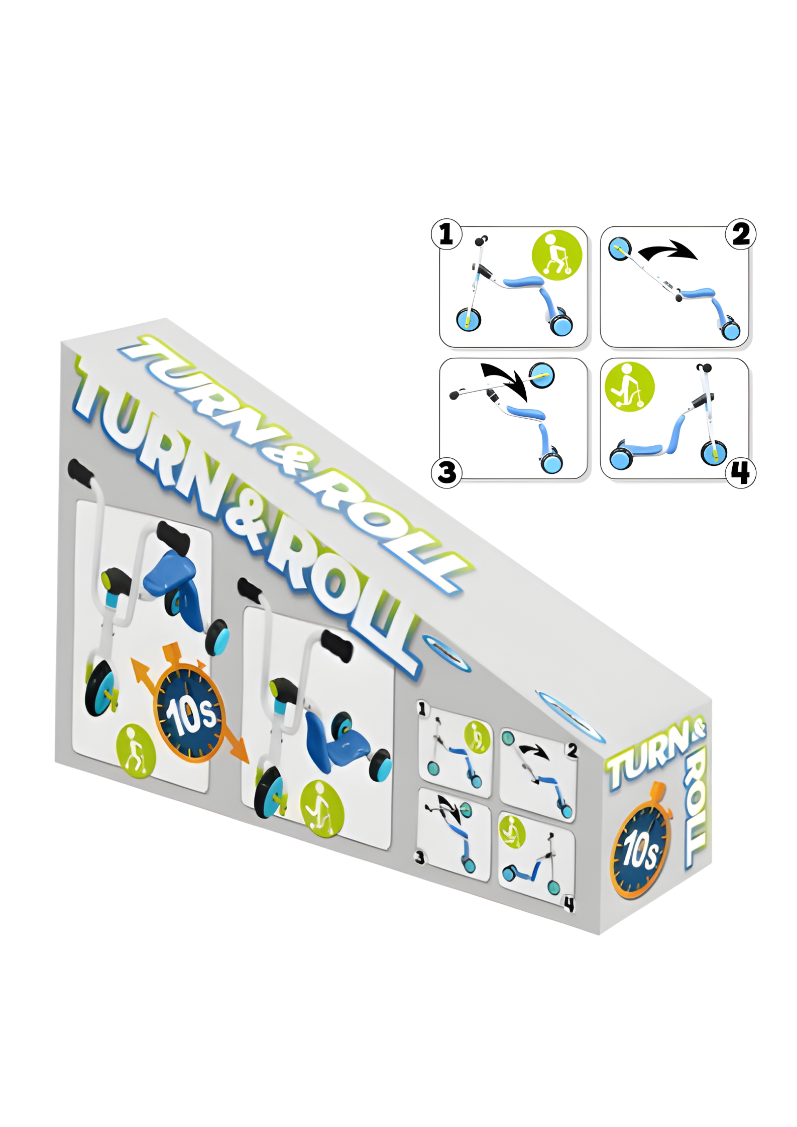Trottinette 3 Roues 2-en-1 Bleue