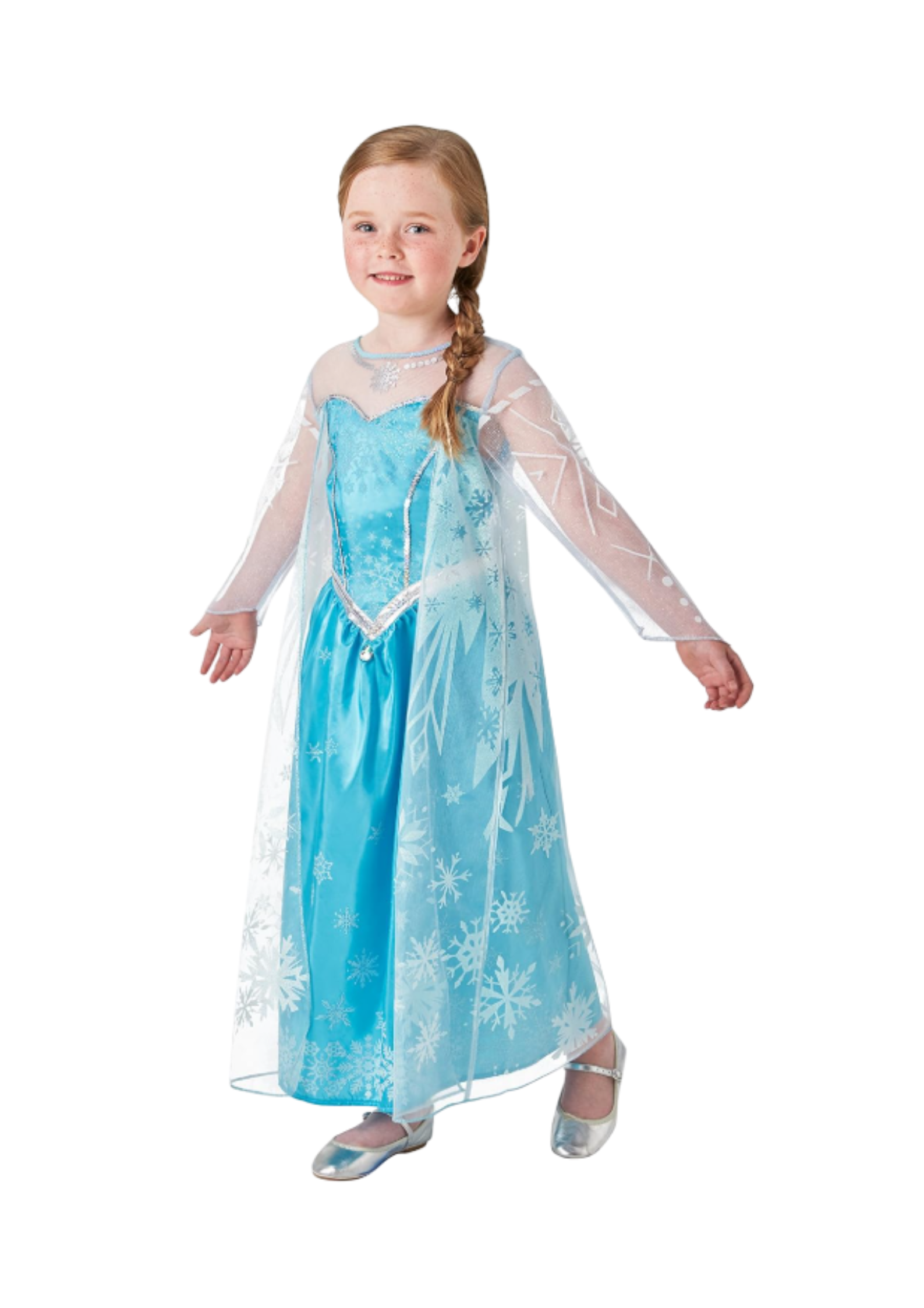 Déguisement Reine des Neiges 7/8 ans + Chaussures Lumineuses Bleues